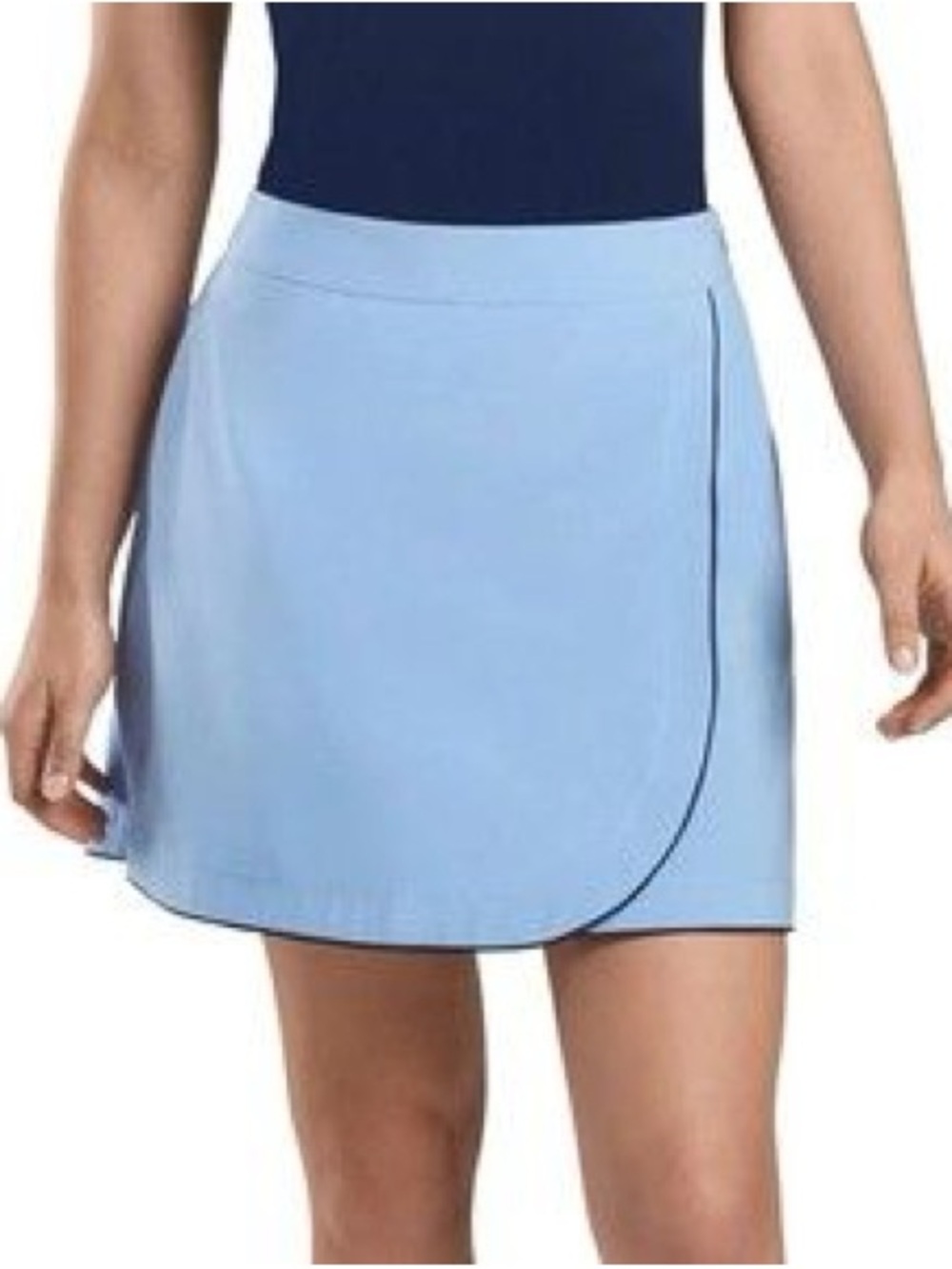 G/FORE Light Blue Wrap-Style Mini Skirt with built in shorts. 2